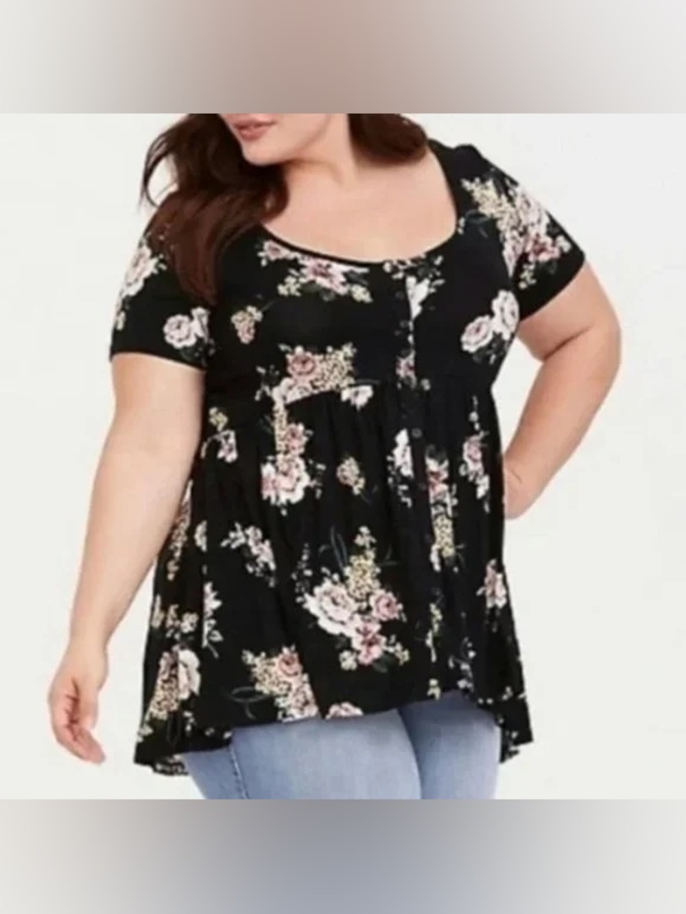 Torrid women’s floral button down top